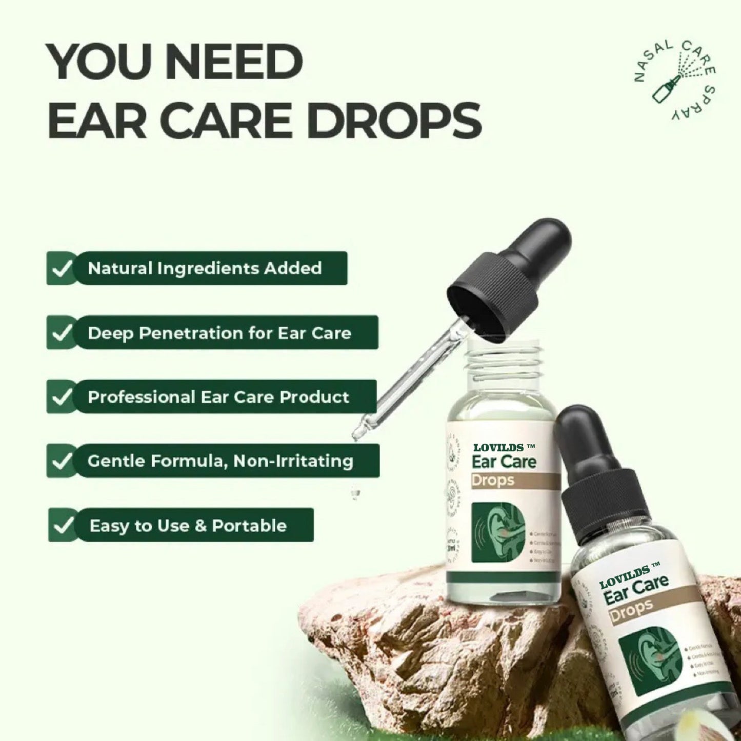 LOVILDS™ Ear Care Drops – Plant-Based Formula | FDA-Registered