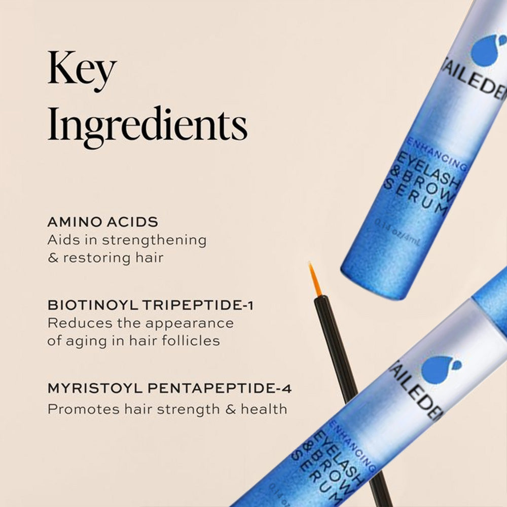 🔥Final 3 hours 75% OFF: Advanced Eyelash Serum for Thicker, Longer, Fuller Eyelashes and Eyebrows - Grow Luscious Lashes with Brow Enhancer